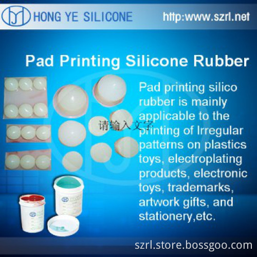 RTV silicone rubber pad for printing on plastic toys Manufacturer